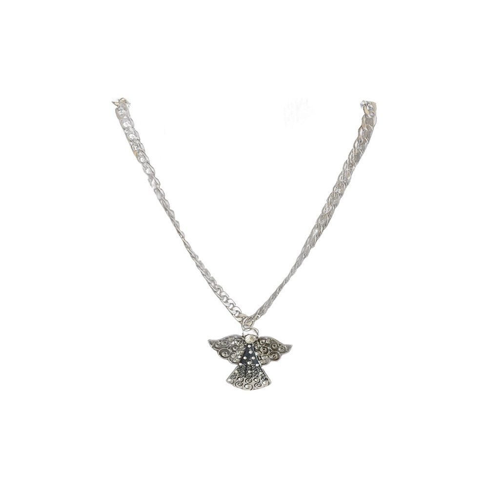 Angel Pendant on 18k silver plated chain